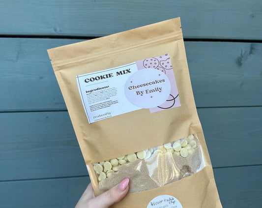 White chocolate cookie bag